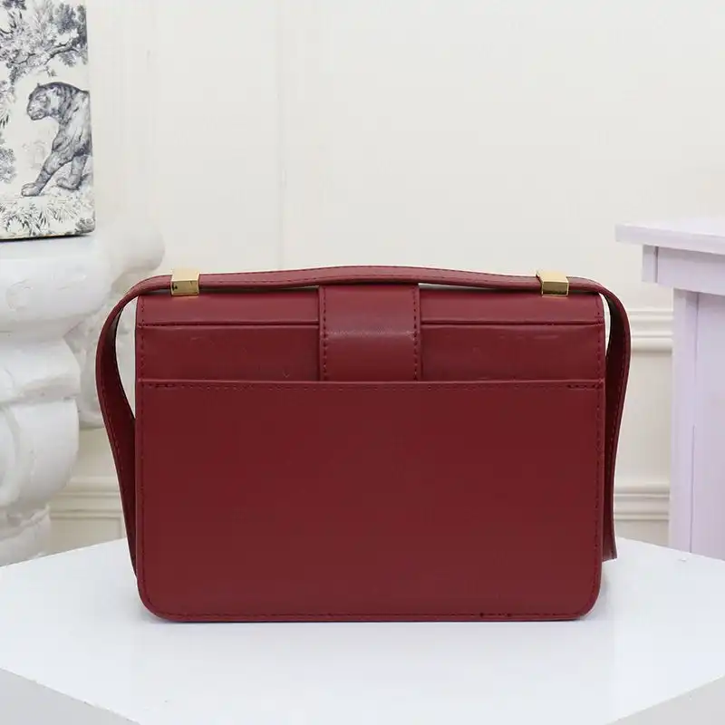 Cheap Dior 30 Montaigne Bag Box Calfskin Burgundy Luxury