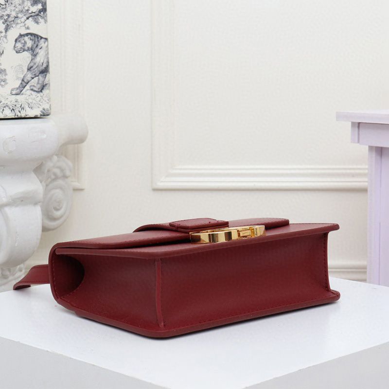 Dior 30 Montaigne Bag Box Calfskin Burgundy