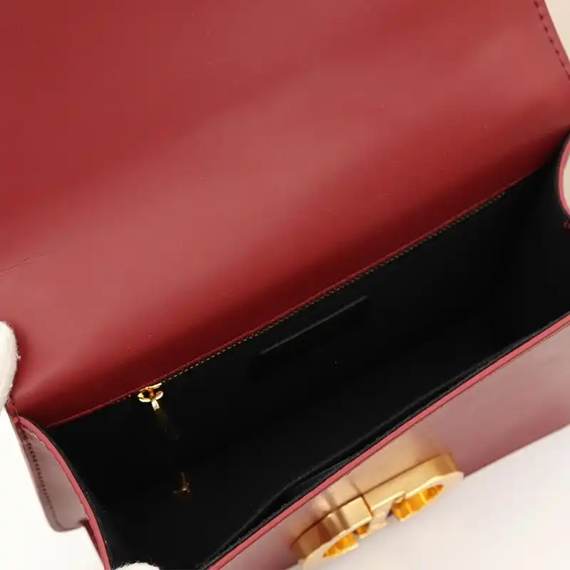 Cheap Dior 30 Montaigne Bag Box Calfskin Burgundy Luxury