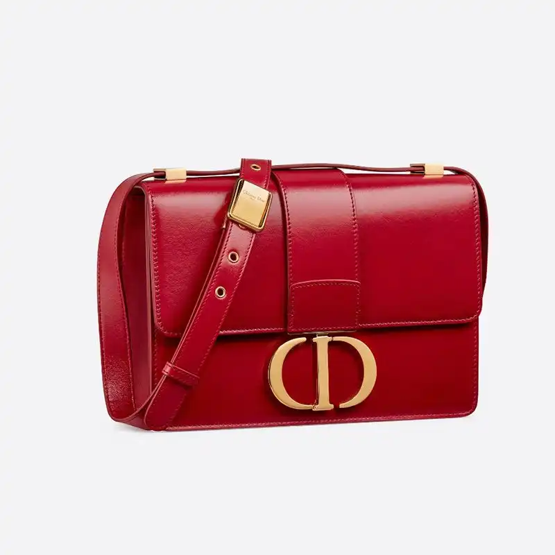 Cheap Dior 30 Montaigne Bag Box Calfskin Red Luxury