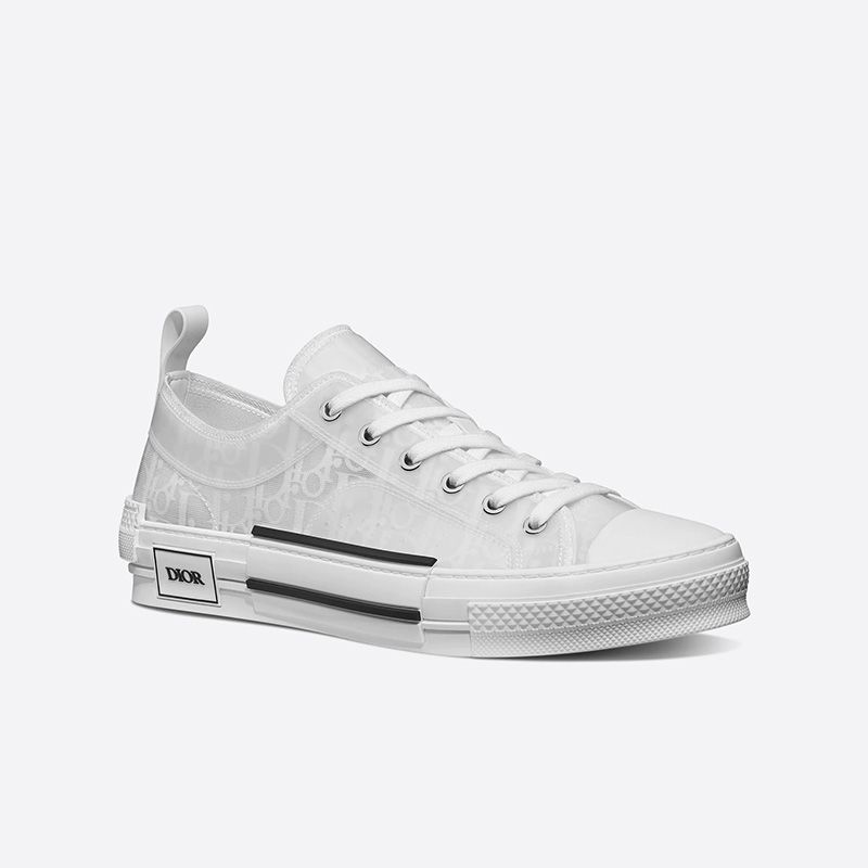 Hot Dior B23 Sneakers Unisex Oblique Motif Canvas White