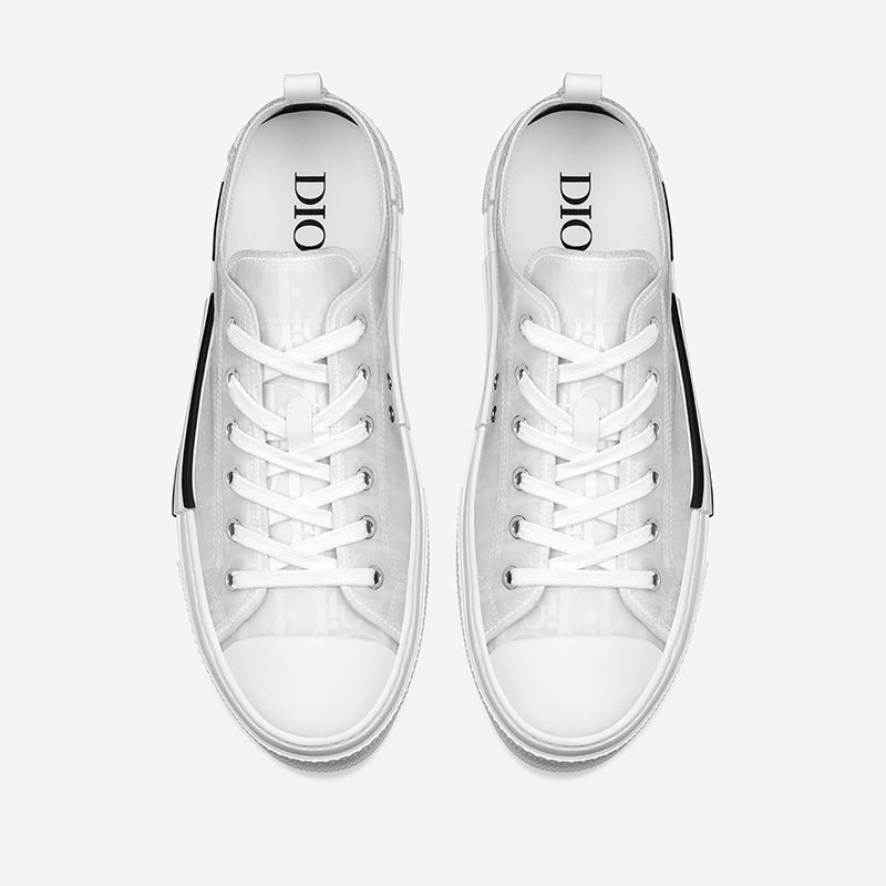 Hot Dior B23 Sneakers Unisex Oblique Motif Canvas White