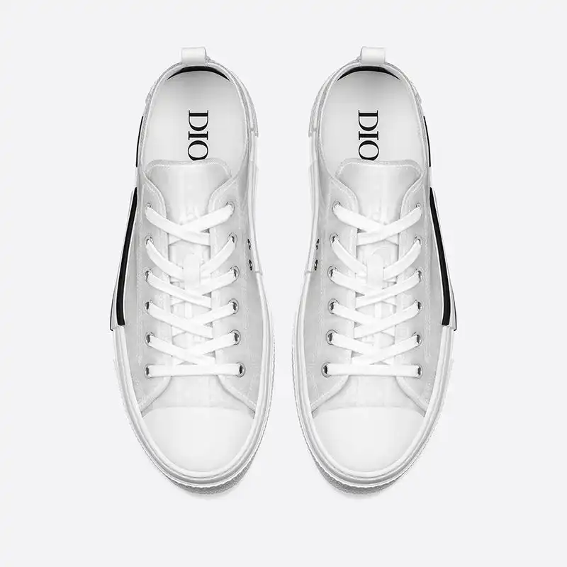 Affordable Hot Dior B23 Sneakers Unisex Oblique Motif Canvas White