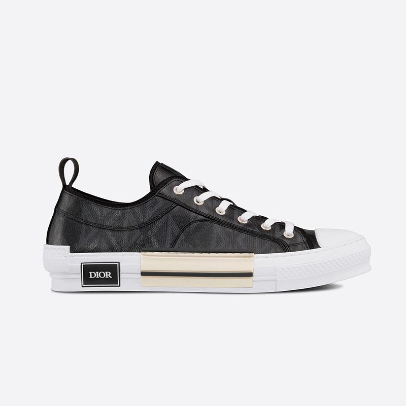 Hot Dior B23 Sneakers Unisex CD Diamond Motif Canvas Black