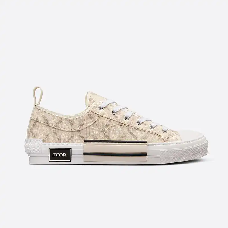 Cheap Hot Dior B23 Sneakers Unisex CD Diamond Motif Canvas Brown