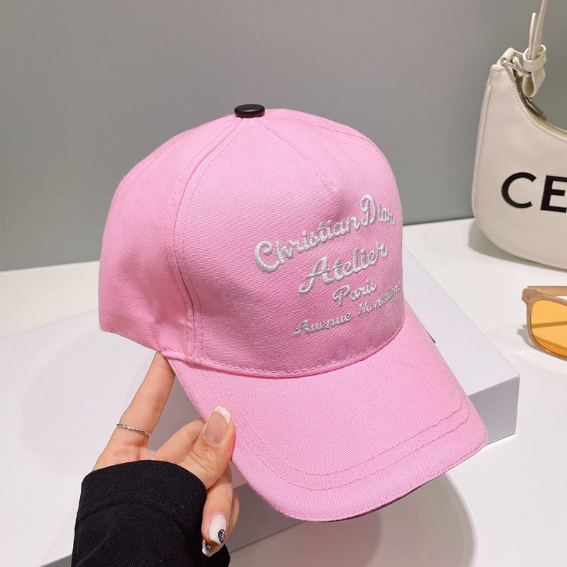 Dior Baseball Cap Christian Dior Atelier Motif Cotton Pink Hot Sale