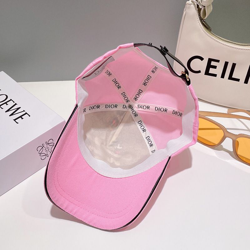 Dior Baseball Cap Christian Dior Atelier Motif Cotton Pink Hot Sale