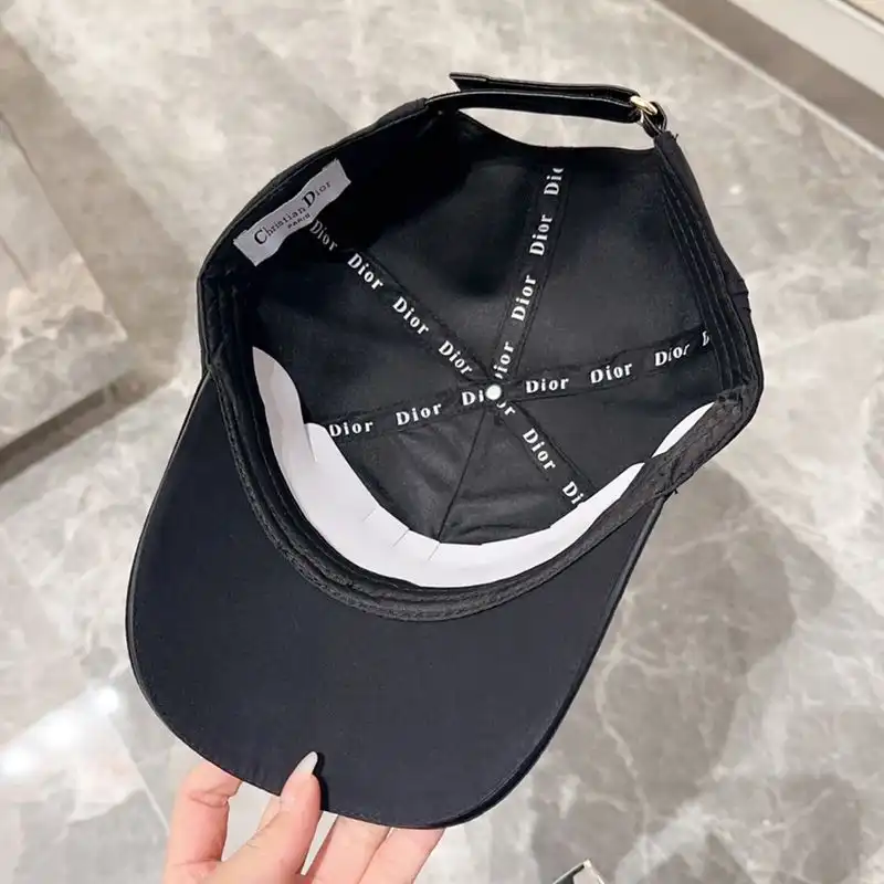 Cheap Hot Dior Baseball Cap Christian Dior Couture Motif Cotton Black