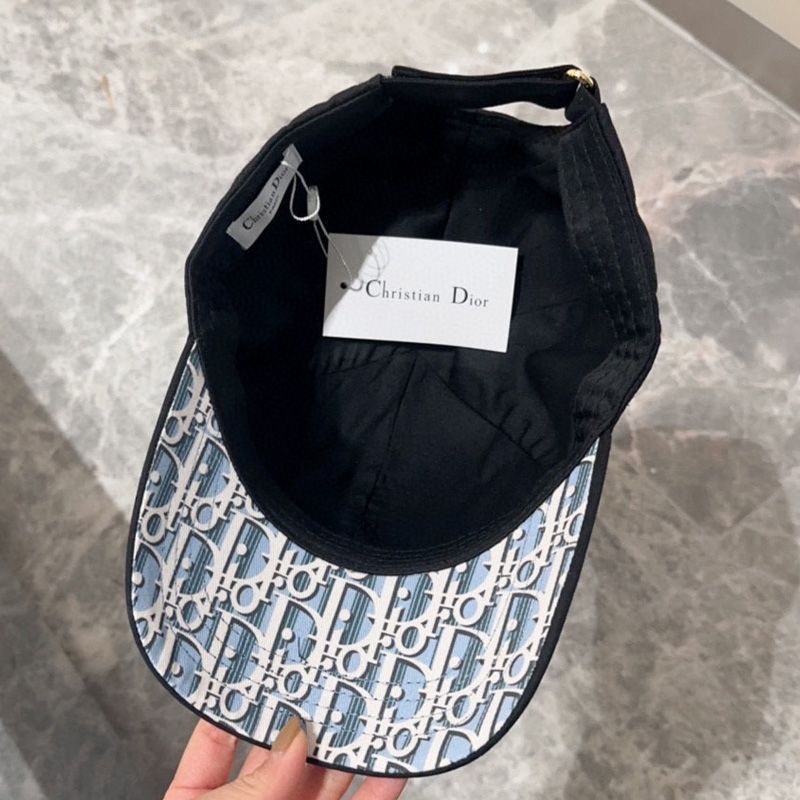 Dior Baseball Cap Dior Oblique Motif Cotton Black Hot Sale