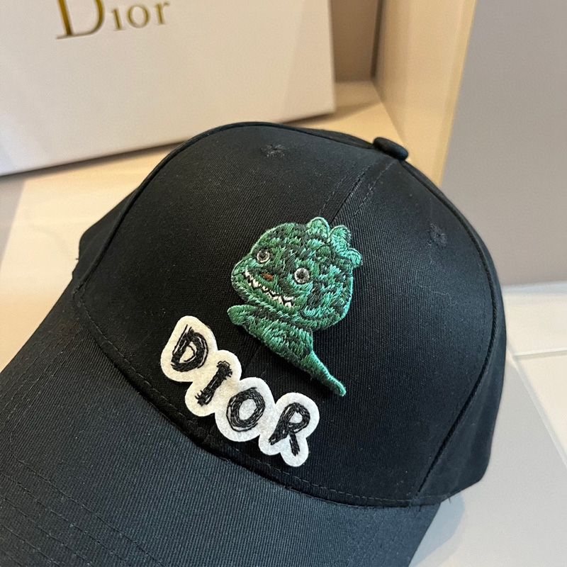 Hot Dior Baseball Cap Dior & Otani Workshop Motif Cotton Black