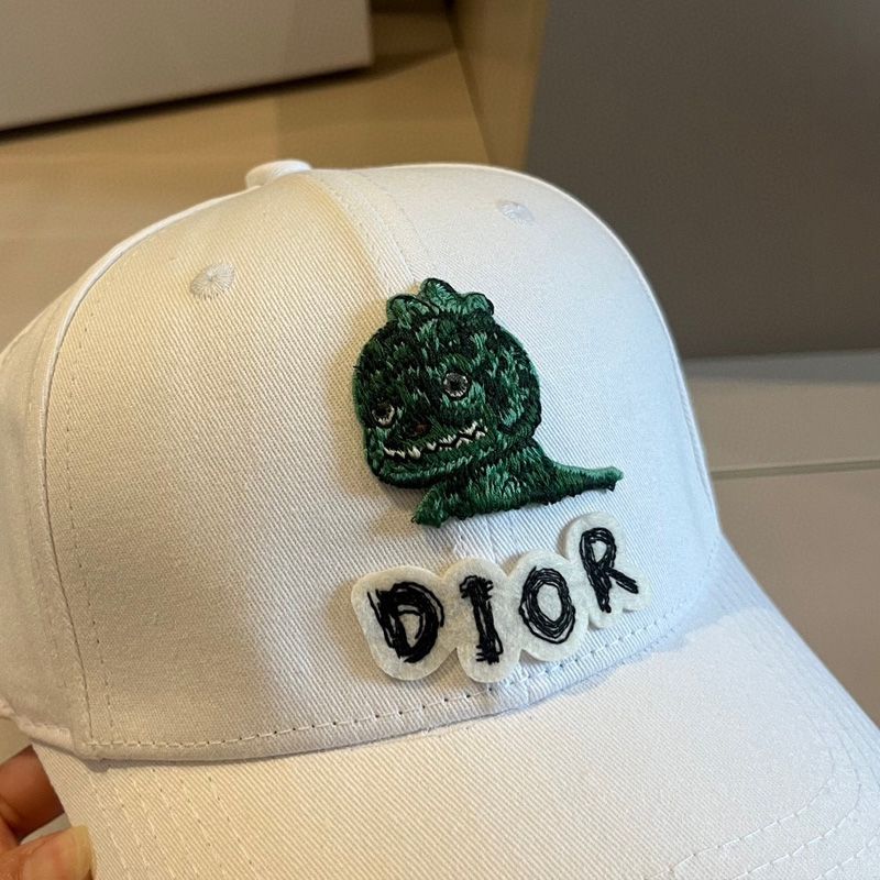 Dior Baseball Cap Dior & Otani Workshop Motif Cotton White Hot Sale