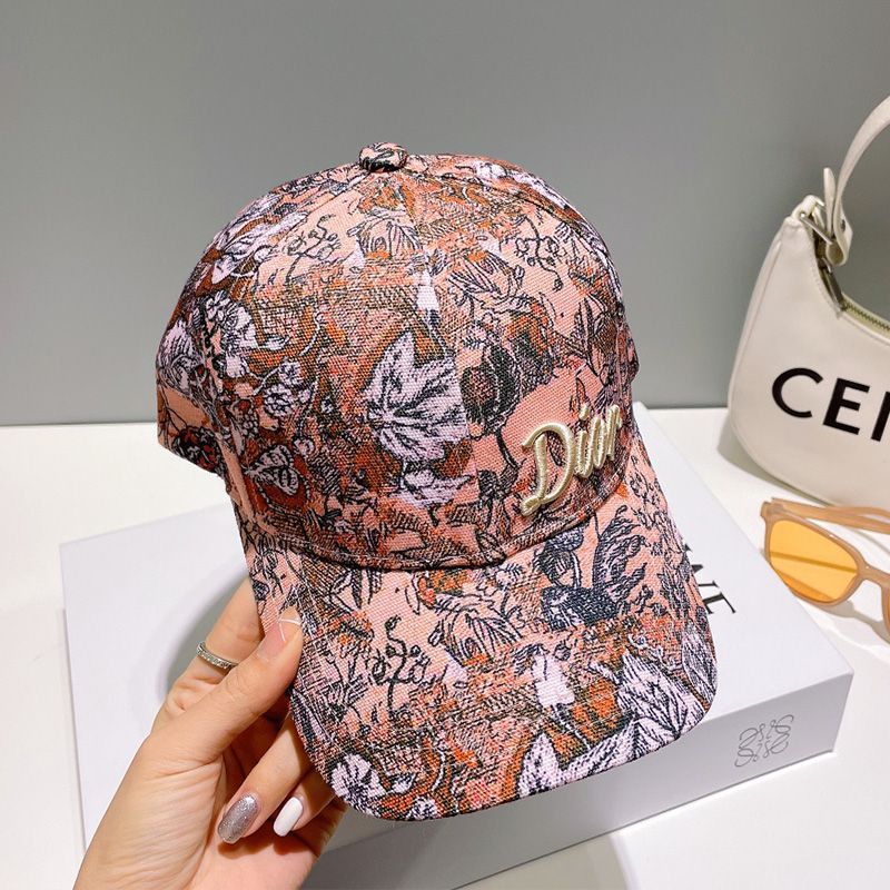 Dior Baseball Cap Jardin Magique Motif Cotton Pink Hot Sale