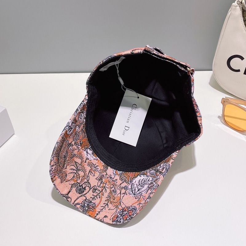 Dior Baseball Cap Jardin Magique Motif Cotton Pink Hot Sale