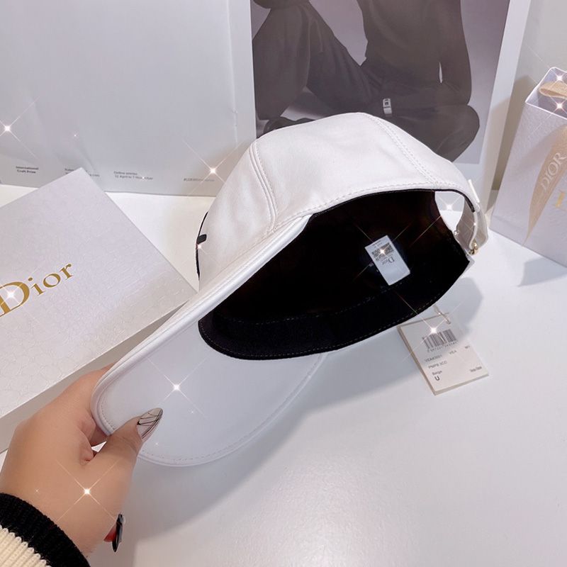 Dior Baseball Cap Shawn Logo Motif Cotton White Hot Sale