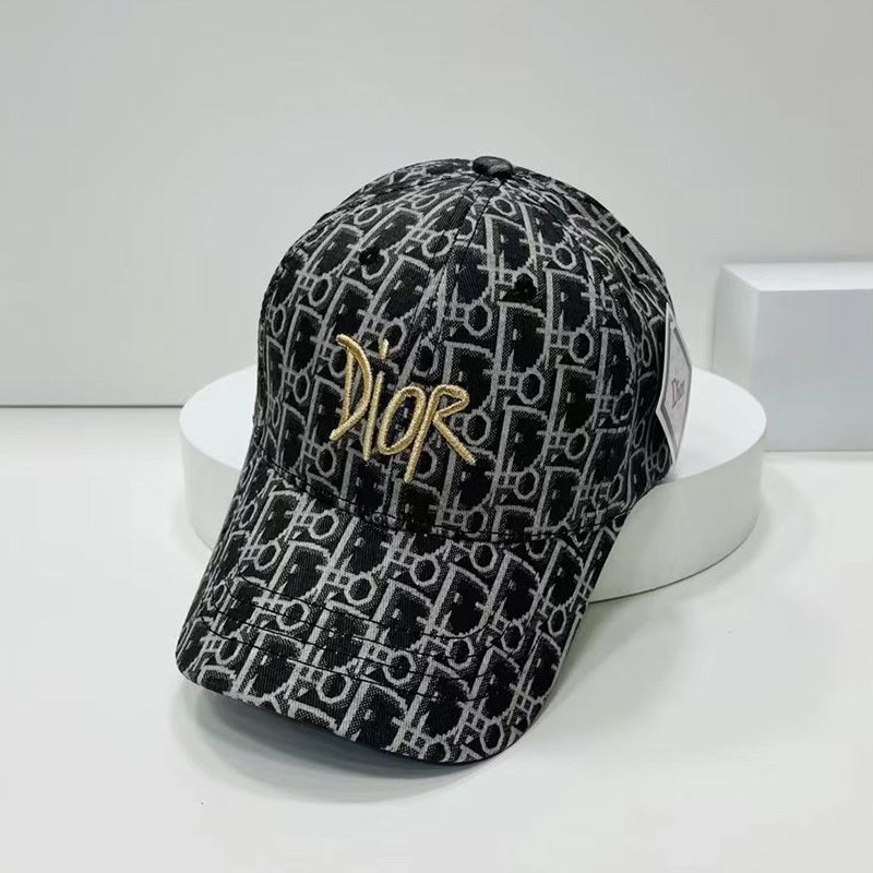 Dior Baseball Cap Shawn Logo Oblique Motif Canvas Black Hot Sale