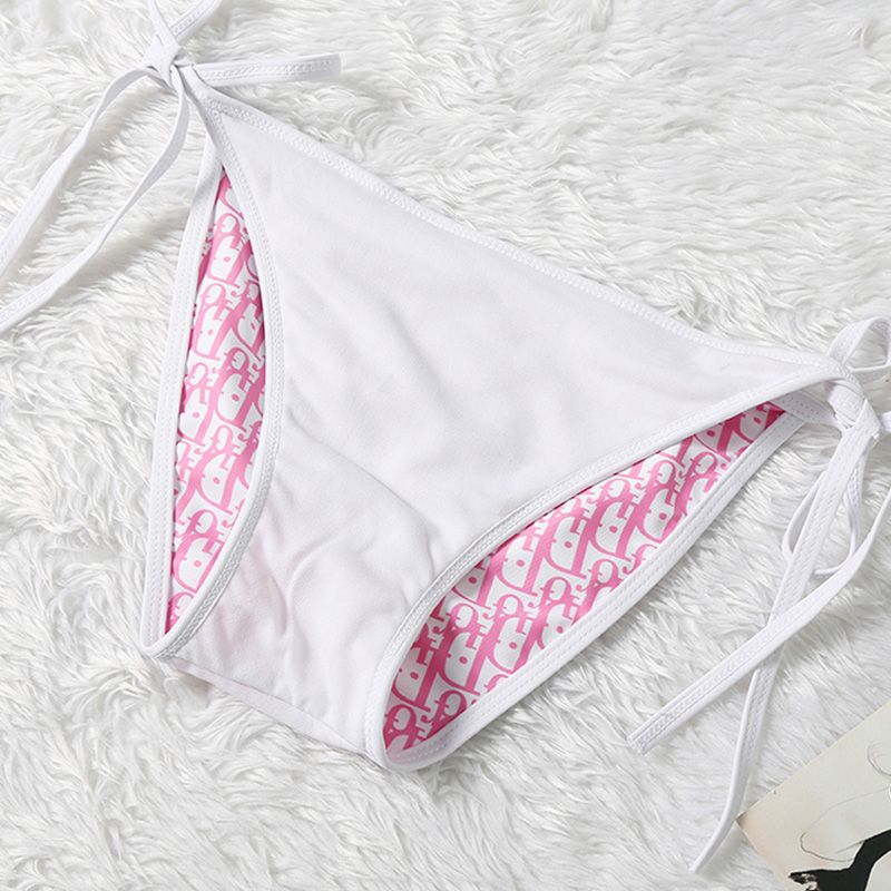 Dior Bikini Women Oblique Motif Lycra Pink Hot Sale