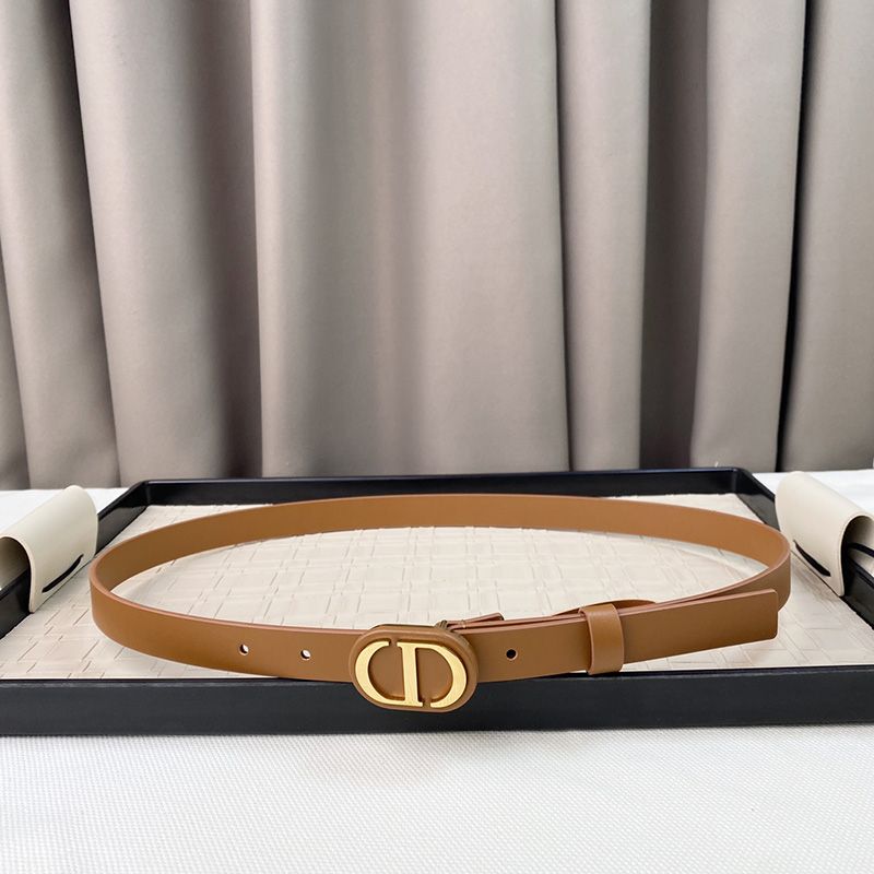 Dior Bobby Belt 20MM Smooth Calfskin Brown Hot Sale