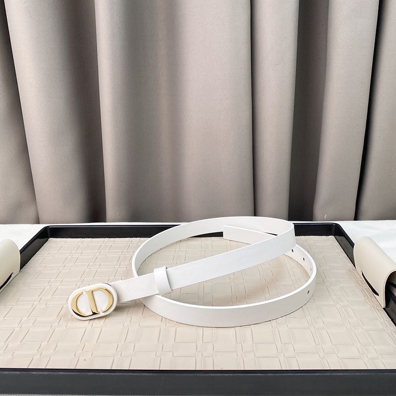 Dior Bobby Belt 20MM Smooth Calfskin White Hot Sale