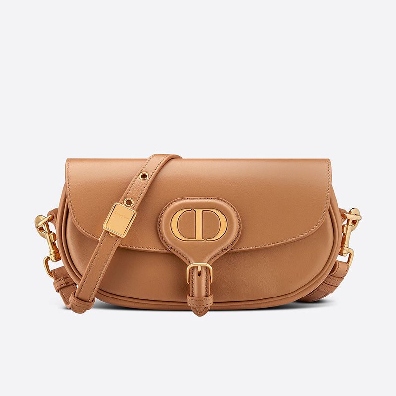 Hot Dior Bobby East-West Bag Box Calfskin Brown