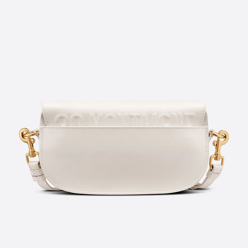 Hot Dior Bobby East-West Bag Box Calfskin White