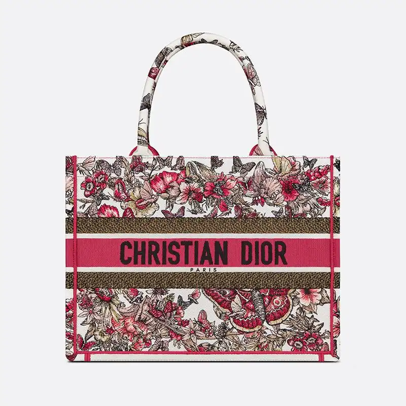 Dior Book Tote Butterfly Motif Canvas Multicolor Hot Sale