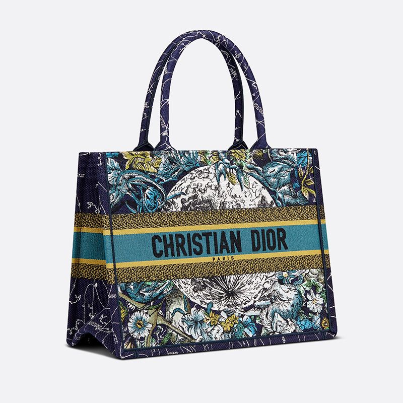 Dior Book Tote Constellation Motif Canvas Blue Hot Sale