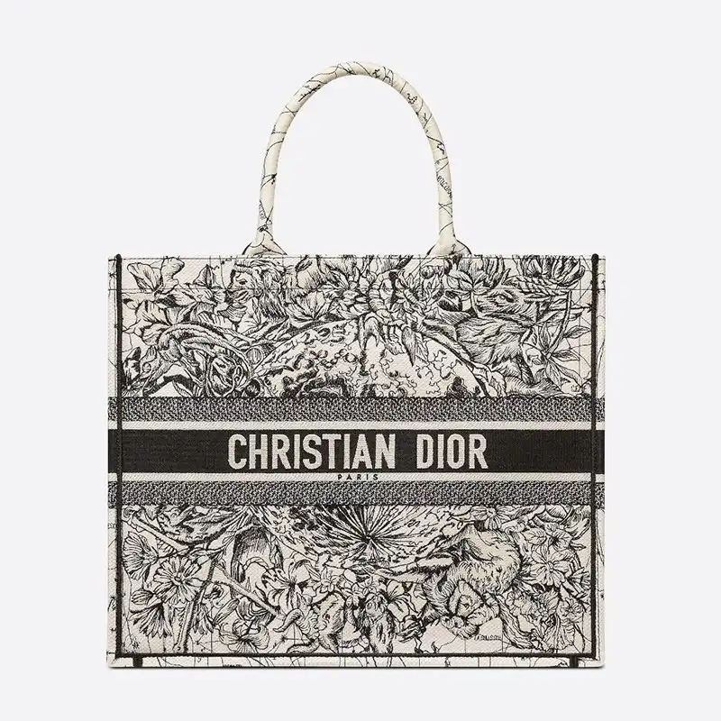 Dior Book Tote Constellation Motif Canvas Grey Hot Sale