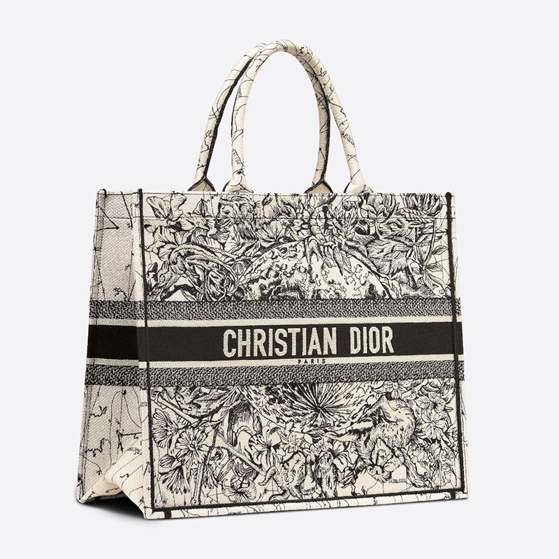 Dior Book Tote Constellation Motif Canvas Grey