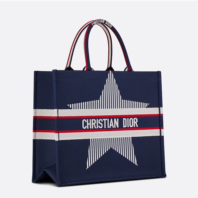 Dior Book Tote DiorAlps Motif Canvas Blue Hot Sale