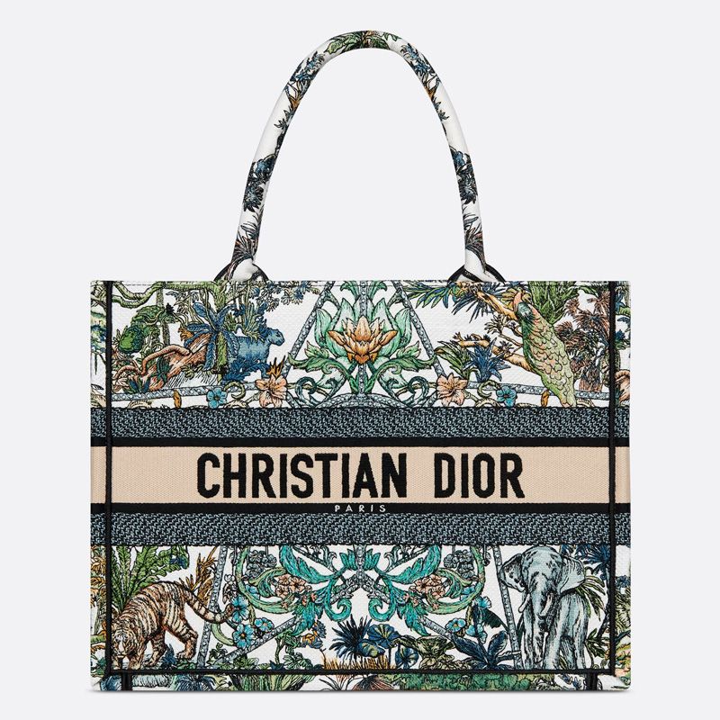 Dior Book Tote Etoile de Voyage Motif Canvas Multicolor Luxury