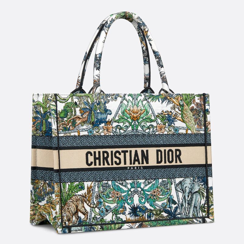 Dior Book Tote Etoile de Voyage Motif Canvas Multicolor Luxury