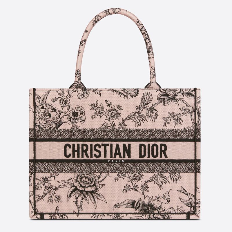 TOP Dior Book Tote Jardin Botanique Motif Canvas Cherry