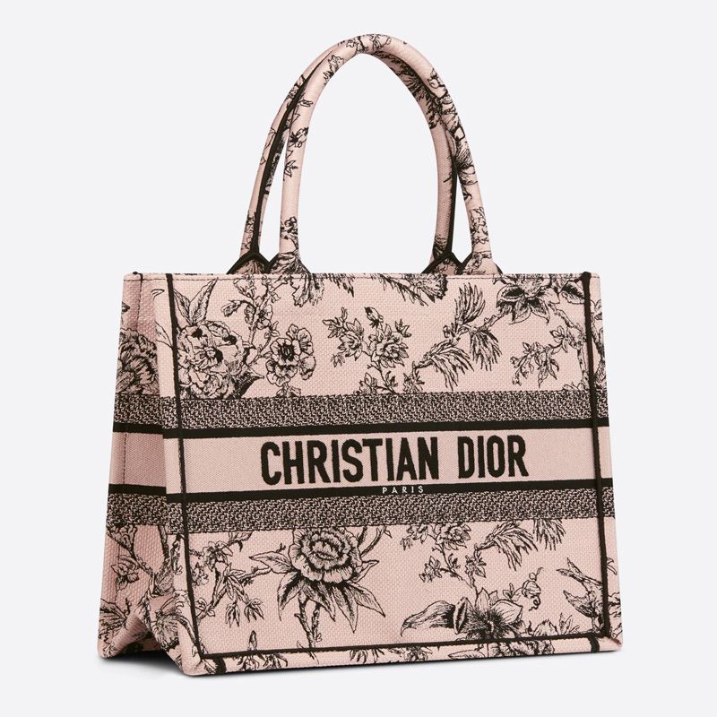 TOP Dior Book Tote Jardin Botanique Motif Canvas Cherry