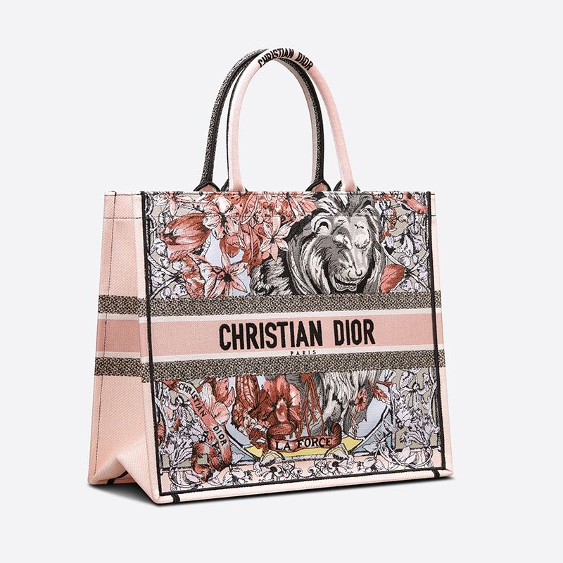 Dior Book Tote La Force Motif Canvas Multicolor