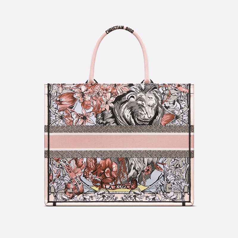 Dior Book Tote La Force Motif Canvas Multicolor