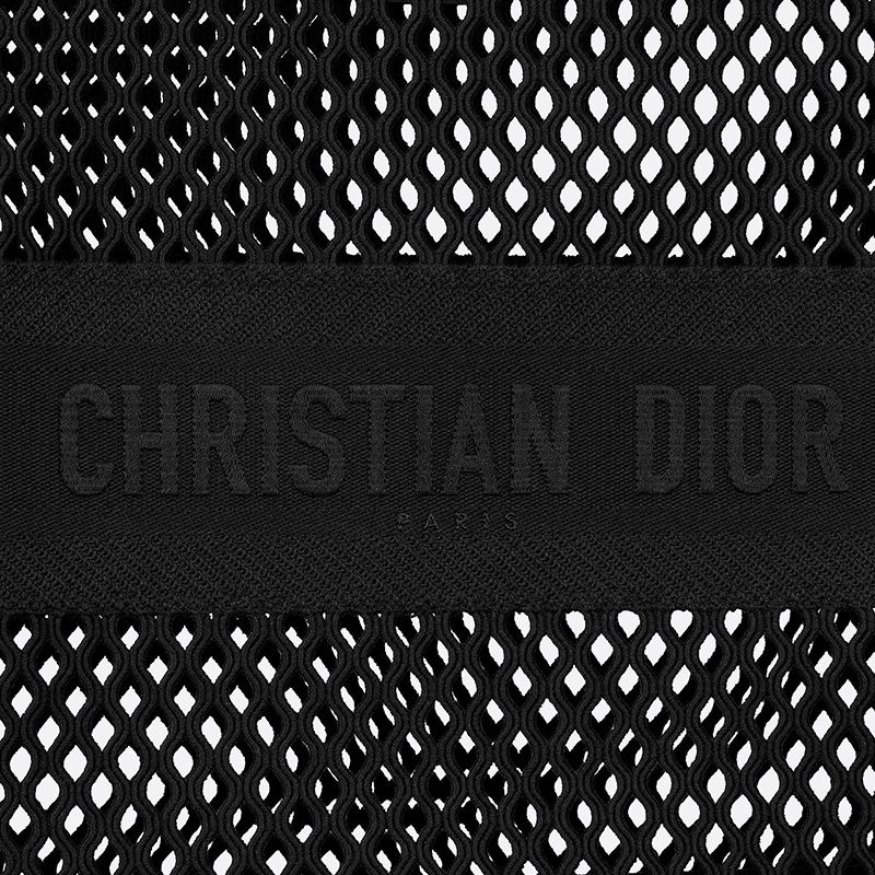 Dior Book Tote Mesh Motif Canvas Black Hot Sale