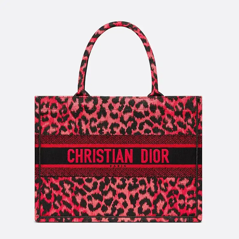 Dior Book Tote Mizza Motif Canvas Red Hot Sale