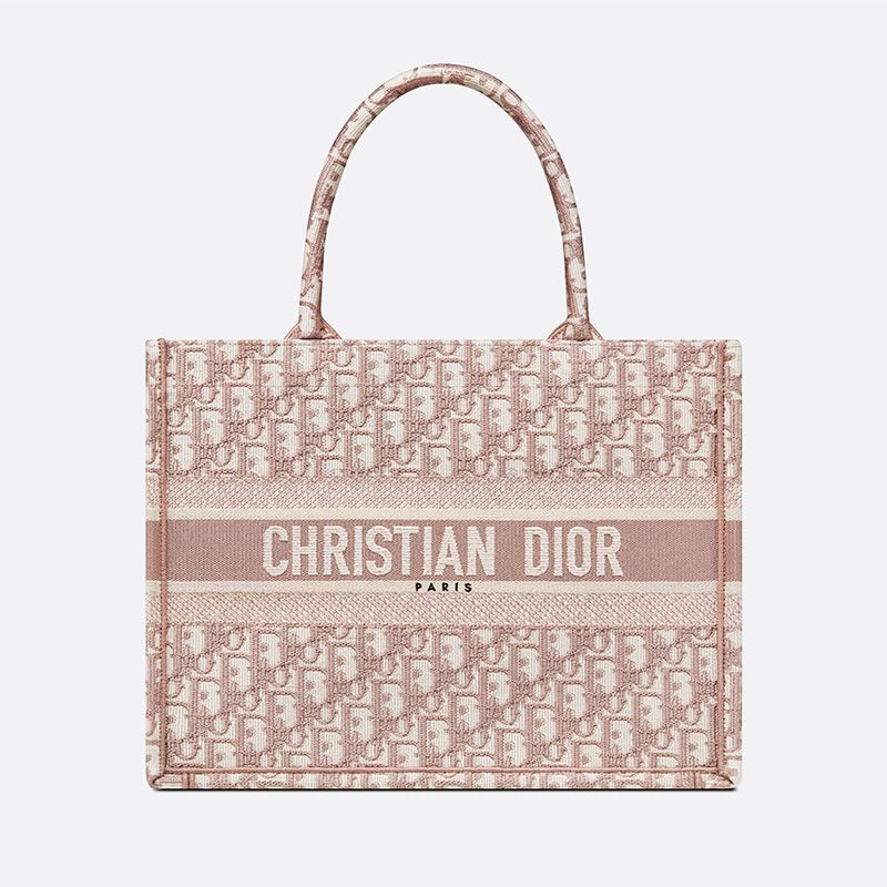 Hot Dior Book Tote Oblique Motif Canvas Pink