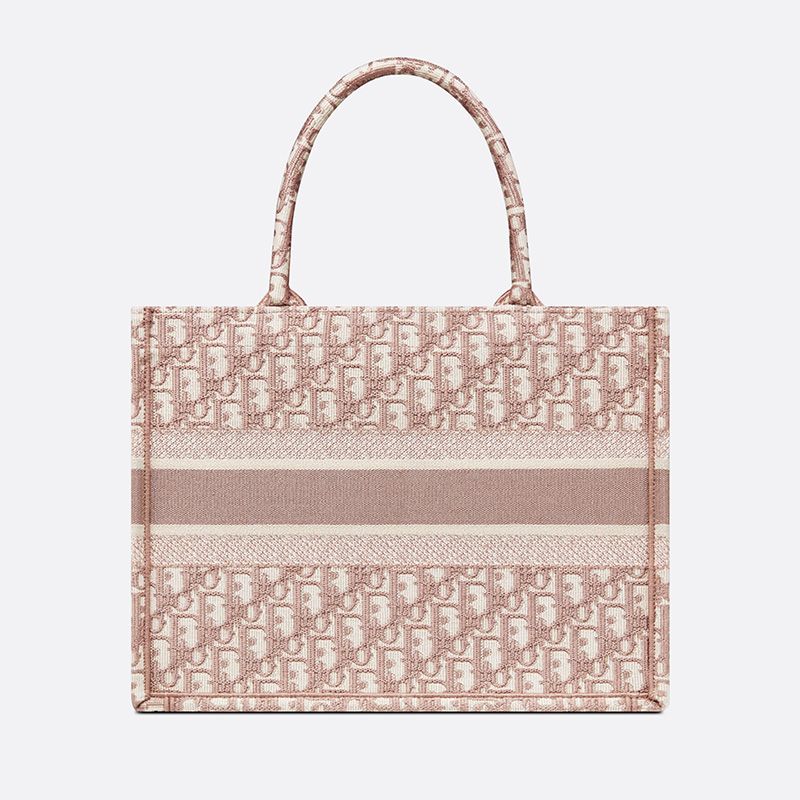 Hot Dior Book Tote Oblique Motif Canvas Pink