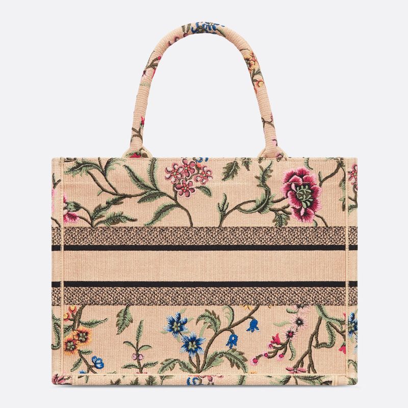 Dior Book Tote Petites Fleurs Motif Canvas Beige