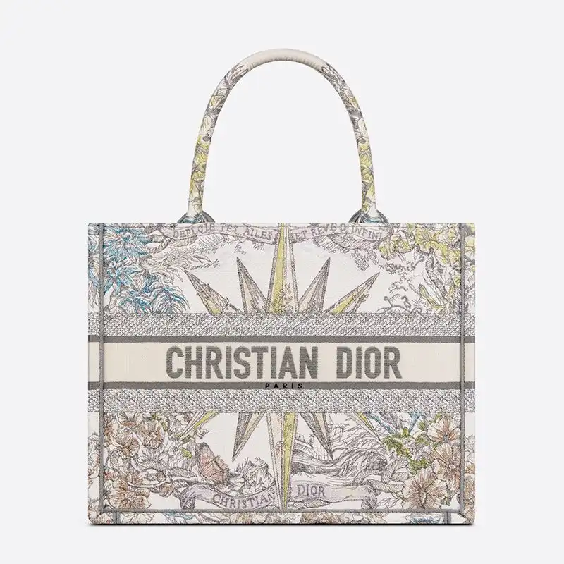 Dior Book Tote Reve d'Infini Motif Canvas Beige Hot Sale