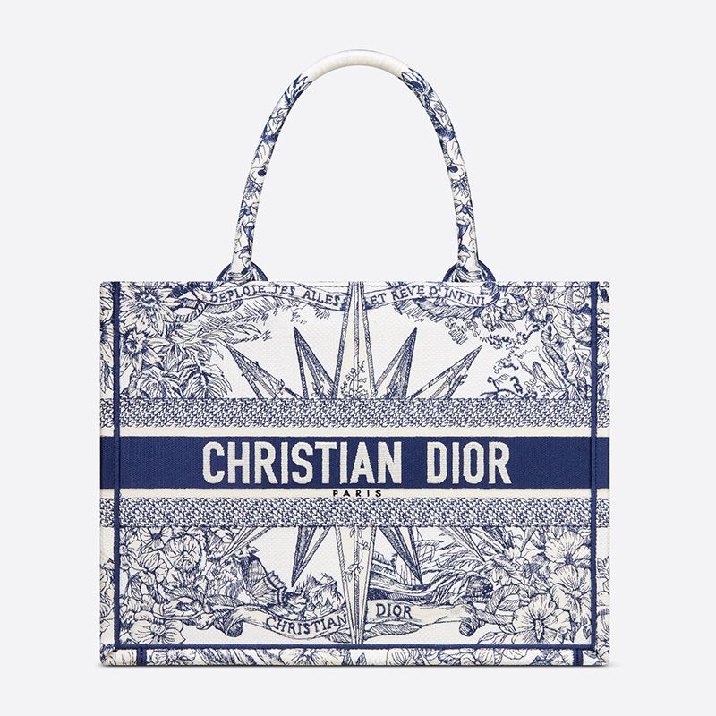 TOP Dior Book Tote Reve d'Infini Motif Canvas Blue