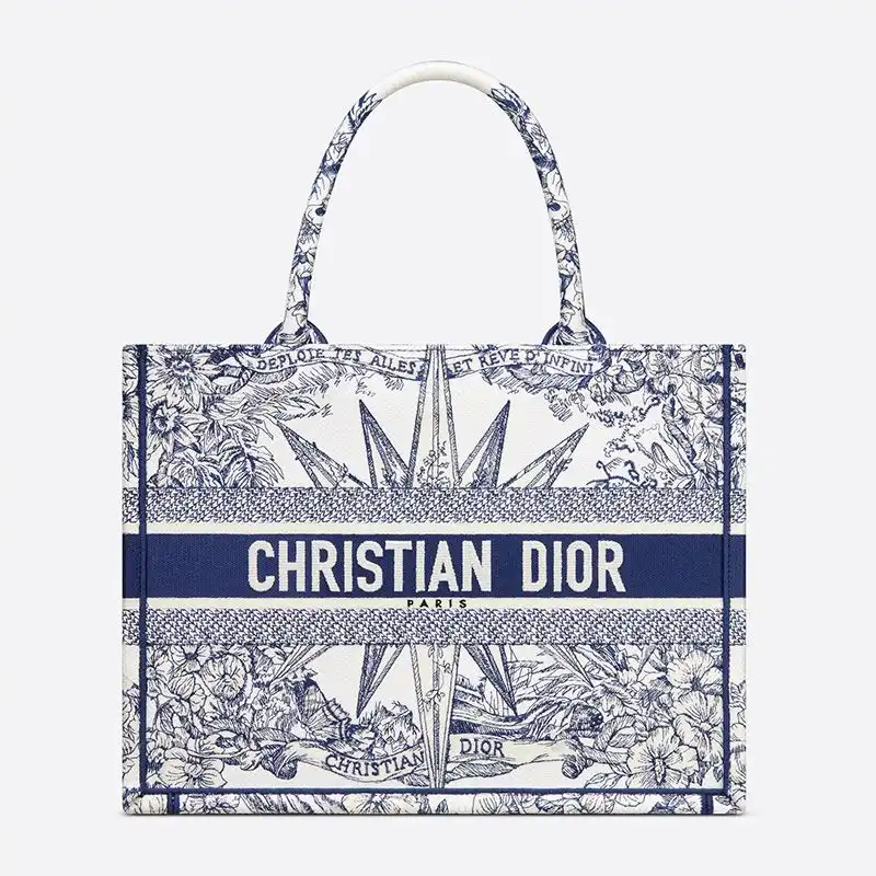 Dior Book Tote Reve d'Infini Motif Canvas Blue