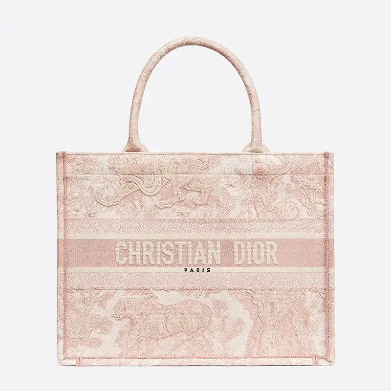 Dior Book Tote Toile De Jouy Motif Canvas Pink Hot Sale