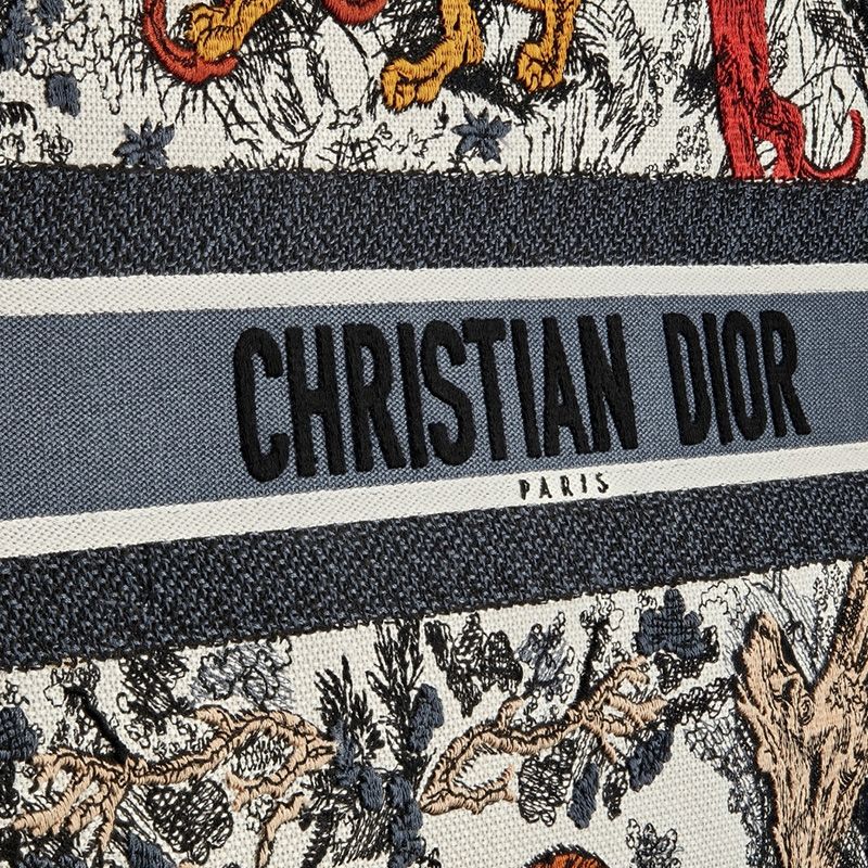 Dior Book Tote Toile De Jouy Motif Canvas Tiger Hot Sale