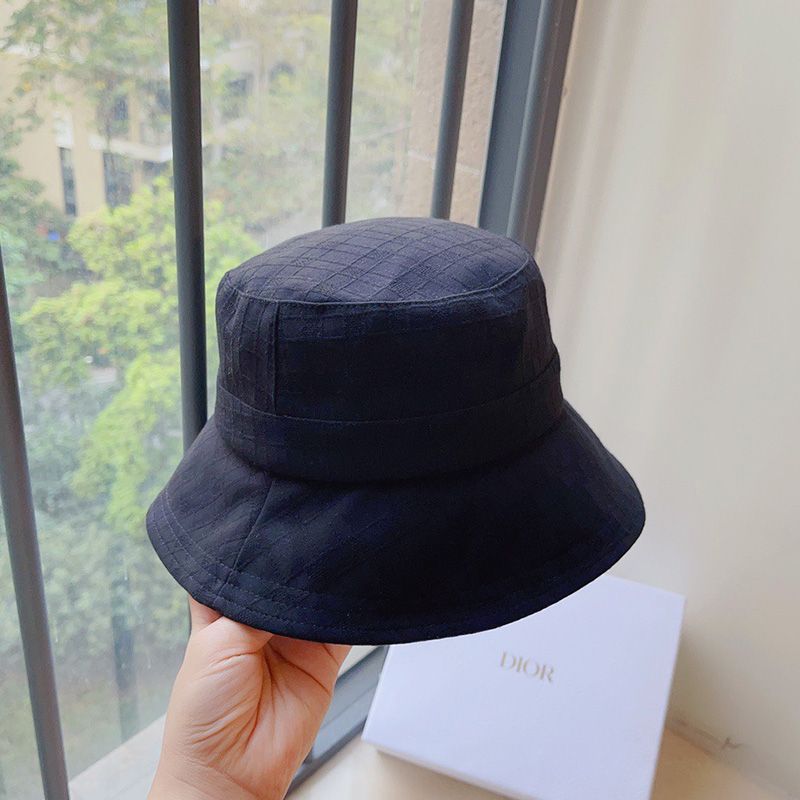 Dior Bucket Hat Cannage Motif Cotton Navy Blue Hot Sale