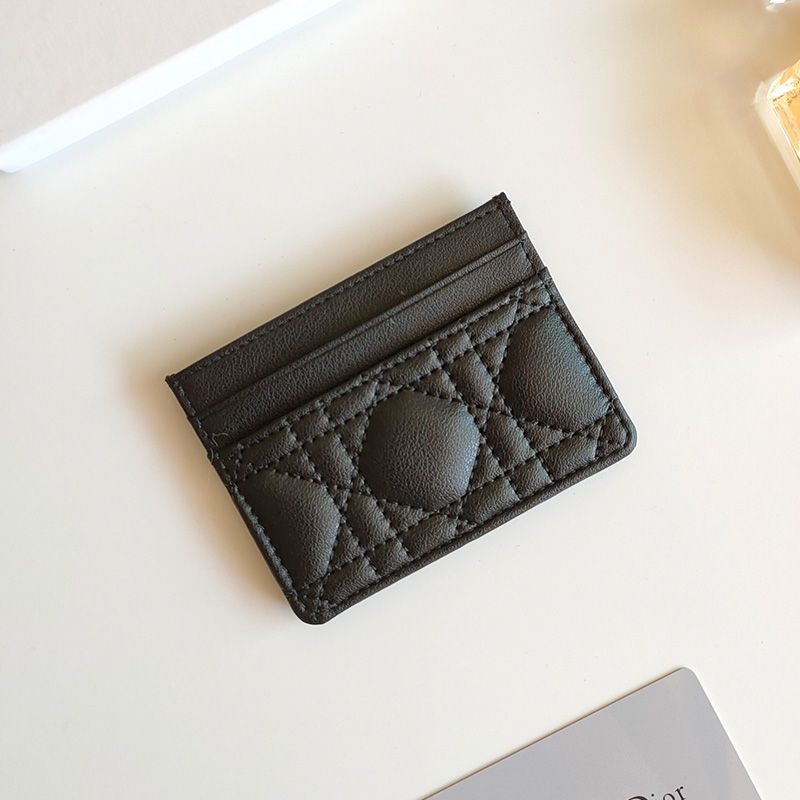 Dior Card Holder Cannage Calfskin Black Hot Sale