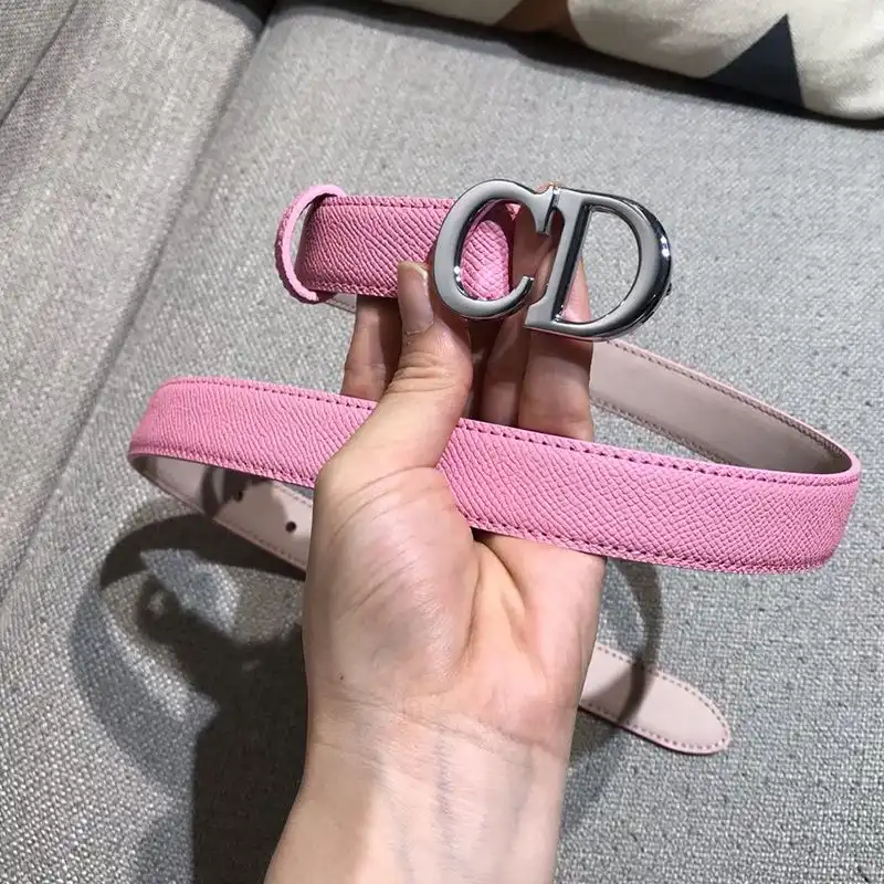 TOP Dior CD Belt Calfskin Pink