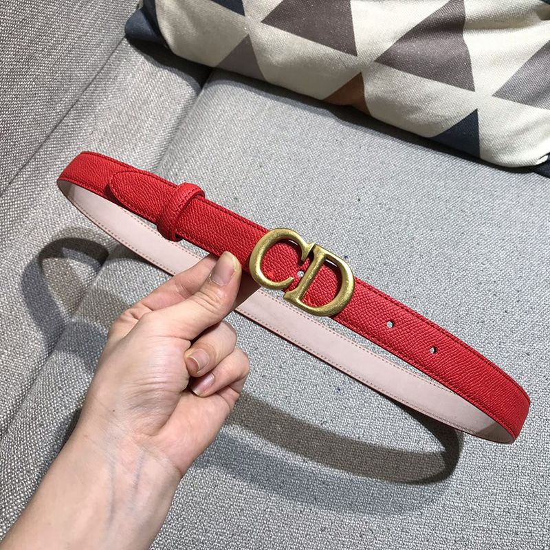 Dior CD Belt Calfskin Red