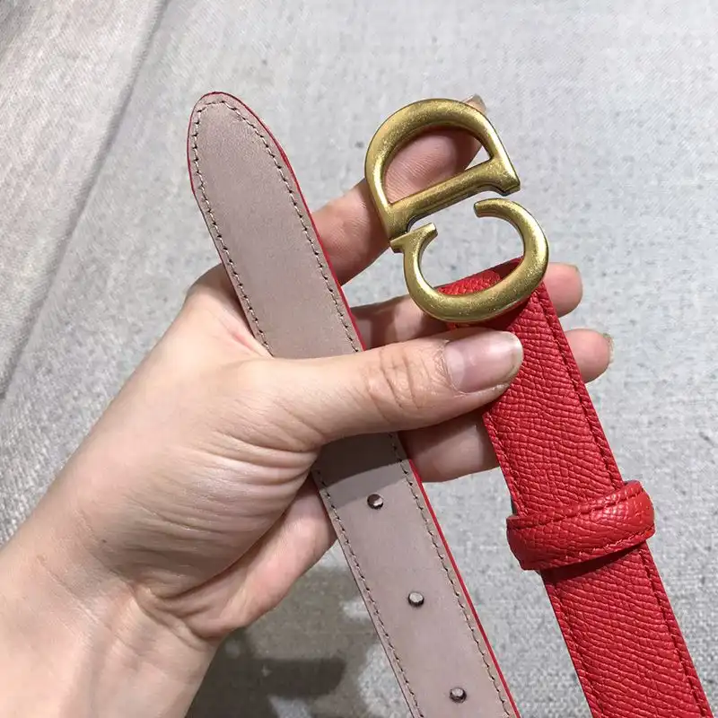 Affordable Hot Dior CD Belt Calfskin Red